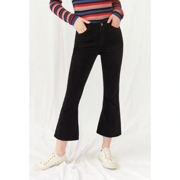 All Saints Black Heidi Crop Flare Raw Hem Jean - Picture 4 of 11